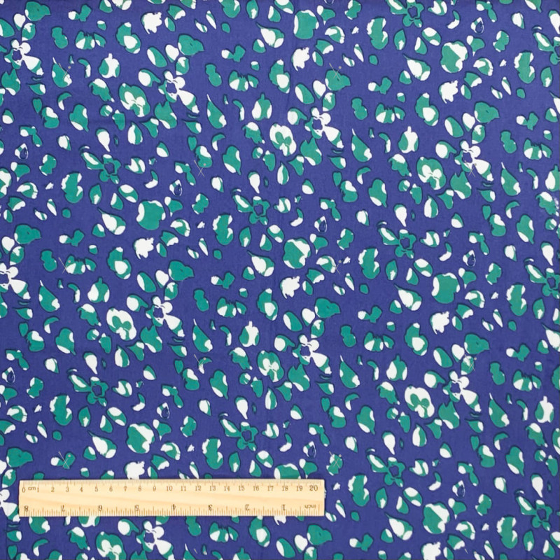 Printed Viscose RELOY Ultramarine / Emerald